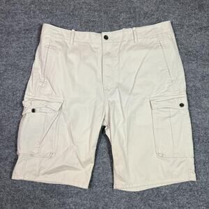 Levis Cargo Shorts Mens 38 Beige Flat Front Utility Pockets Casual Twill Outdoor